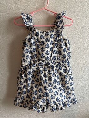 Toddler Girl’s Janie and Jack Floral Ruffle Romper, 3T